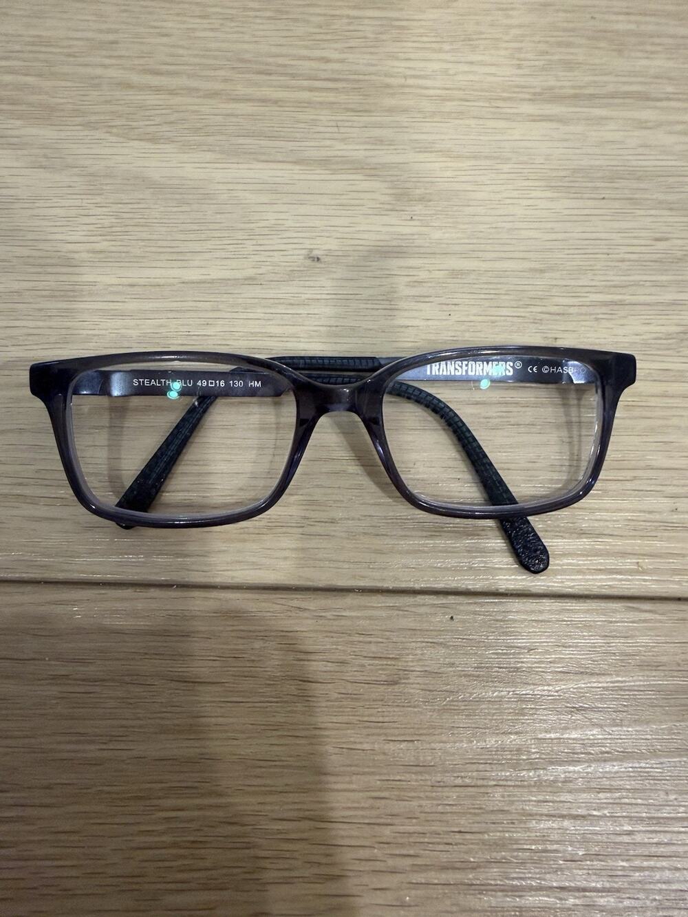 Transformers Eyeglass Frames Boys Blue Clutch NAV 49-16-130 49mm